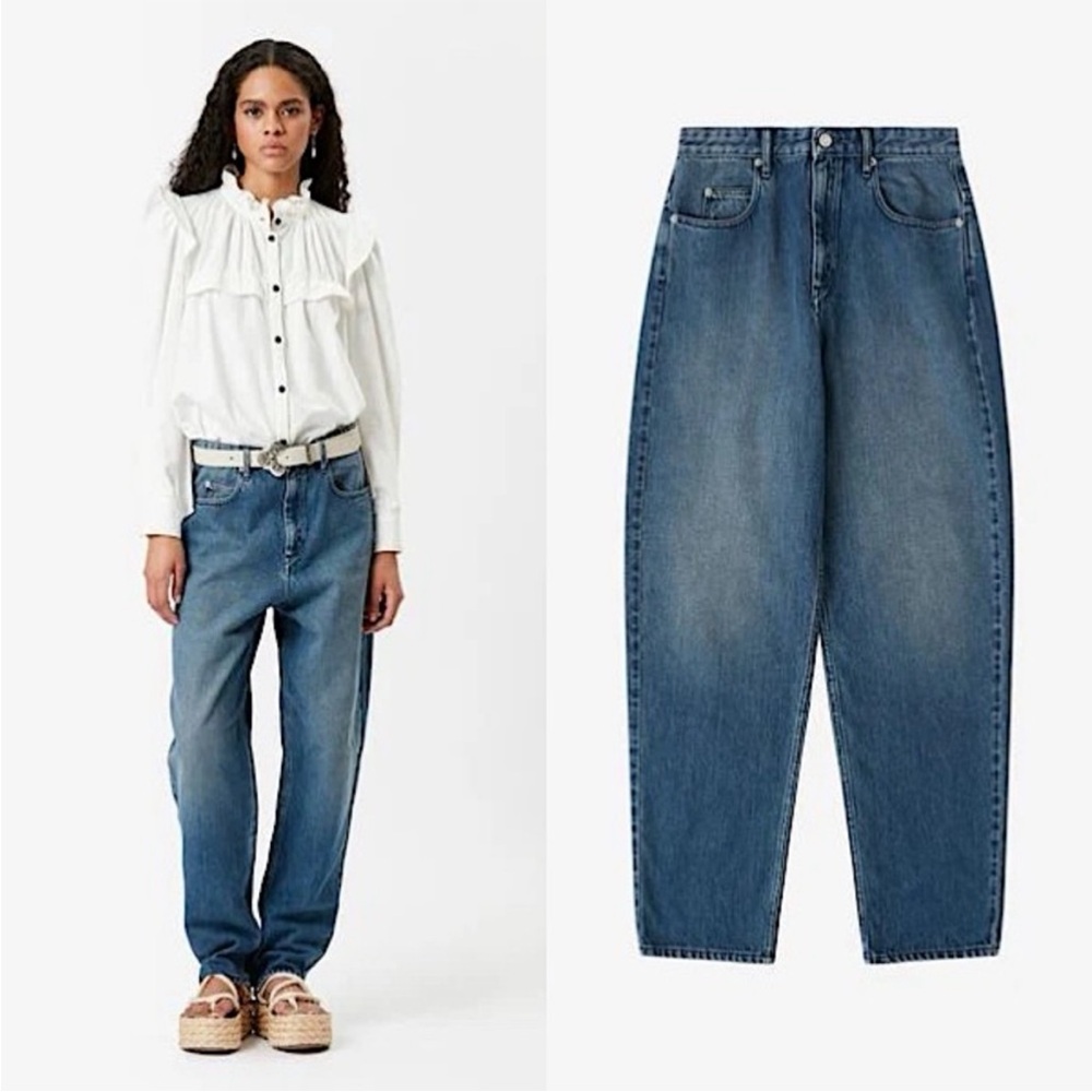 ISABEL MARANT Corsy Oversized Denim Trousers